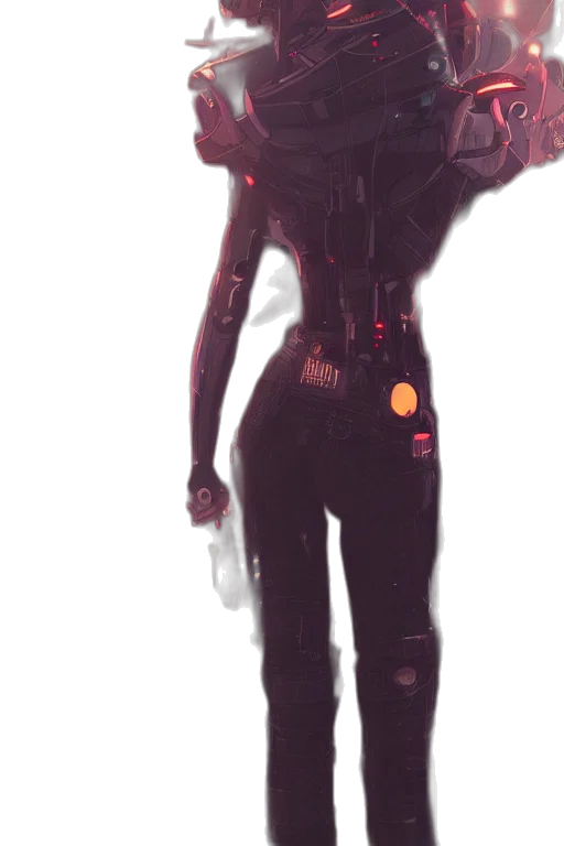 robot, jacket, staff, dress transparent PNG cut-out
