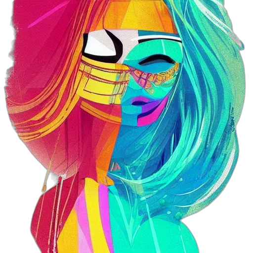 face, mask, hair, dress transparent PNG cut-out