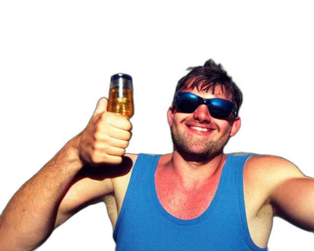 bottle, staff, selfie, man transparent PNG cut-out