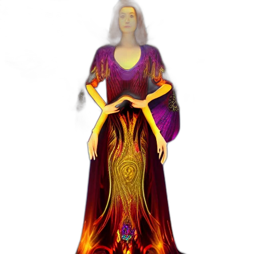 dress, staff, fantasy art, concept art transparent PNG cut-out