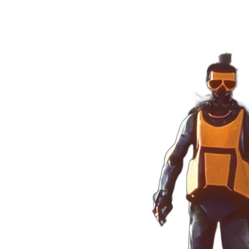 mask, robot, weapon, jacket transparent PNG cut-out