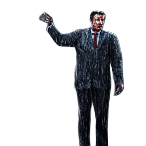 jacket, staff, umbrella, face transparent PNG cut-out