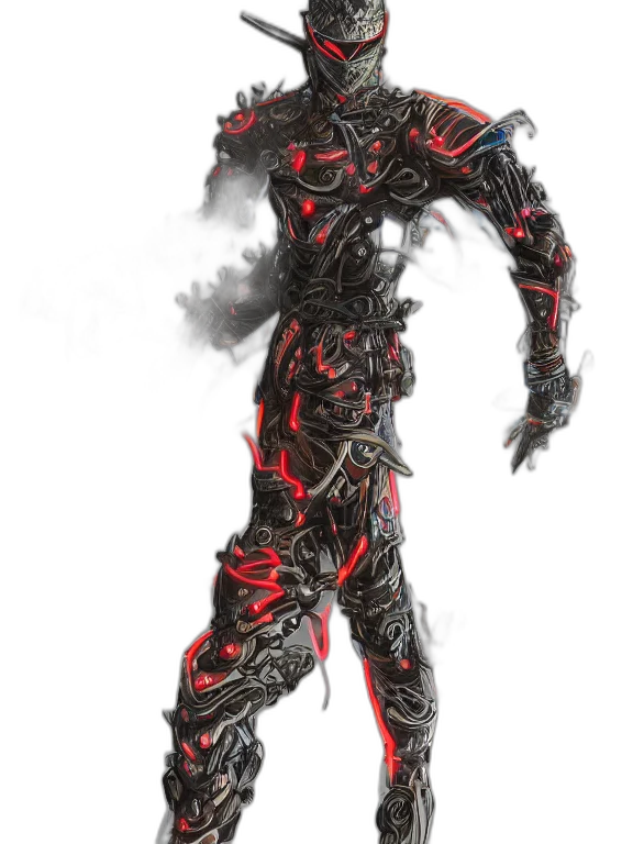 robot, creature, weapon, staff transparent PNG cut-out