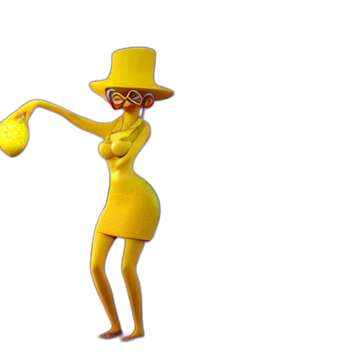 hat, dress, staff, weapon transparent PNG cut-out