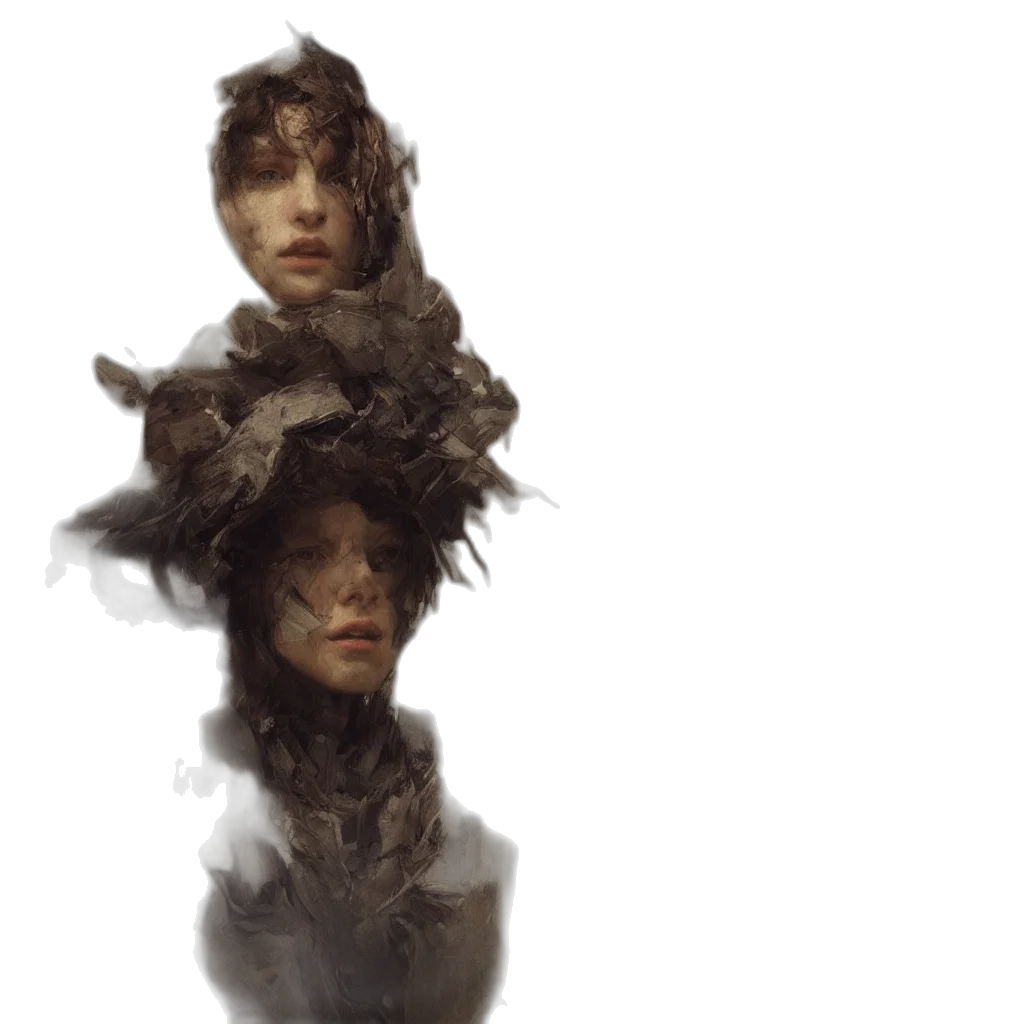 face, mask, creature, crown transparent PNG cut-out