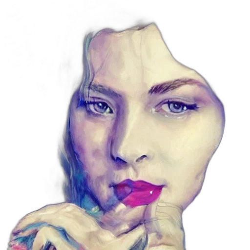 face, mask, photorealistic, watercolor transparent PNG cut-out