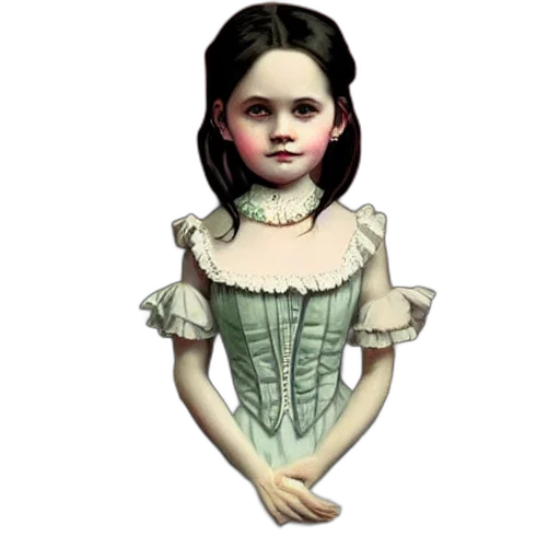 dress, face, photorealistic, 3d render transparent PNG cut-out