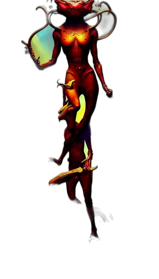 staff, mask, weapon, creature transparent PNG cut-out