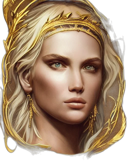 crown, jewelry, face, fantasy art transparent PNG cut-out