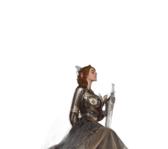 sword, dress, crown, staff transparent PNG cut-out