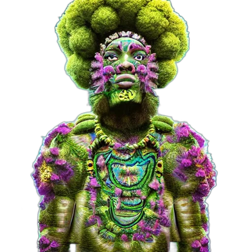 mask, staff, face, creature transparent PNG cut-out