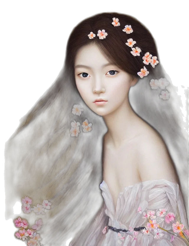 face, photorealistic, oil painting, fantasy art transparent PNG cut-out