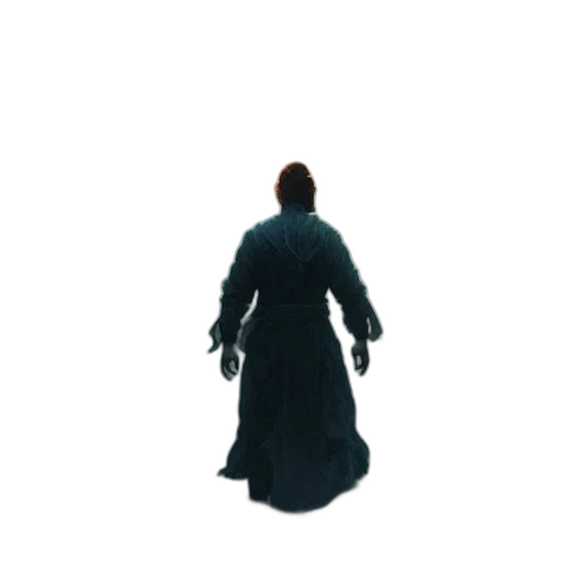 jacket, staff, creature, robot transparent PNG cut-out