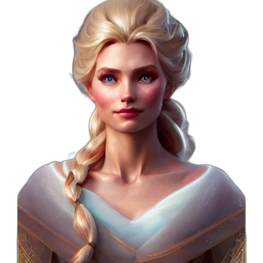 face, crown, dress, staff transparent PNG cut-out