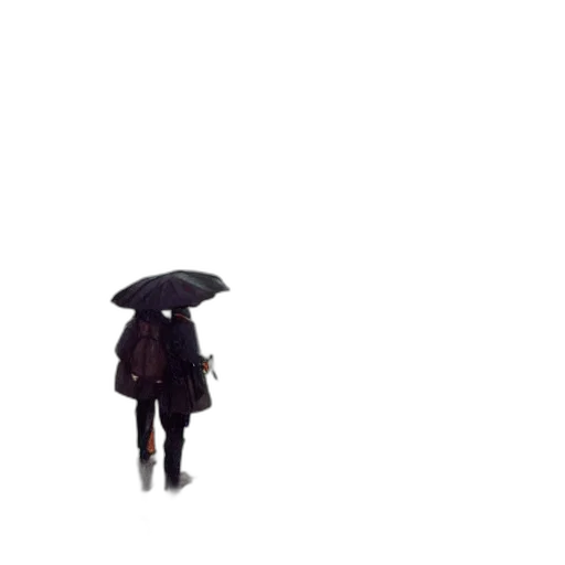 umbrella, jacket, hat, staff transparent PNG cut-out