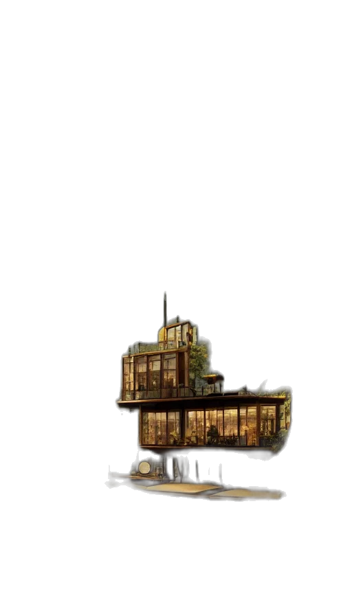 building, furniture, concept art, 3d render transparent PNG cut-out
