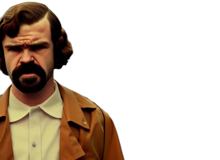 jacket, face, 3d render, concept art transparent PNG cut-out