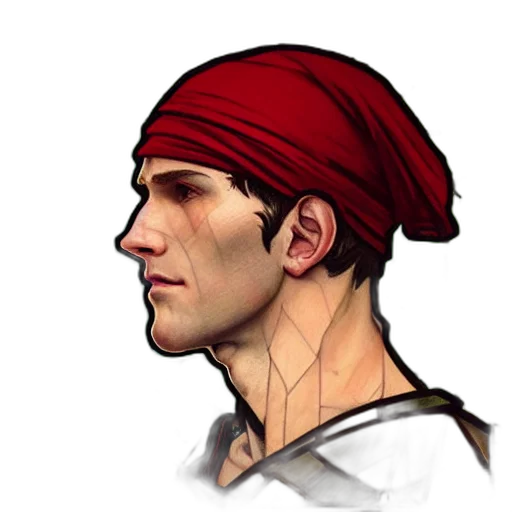face, hat, concept art, pixel art transparent PNG cut-out