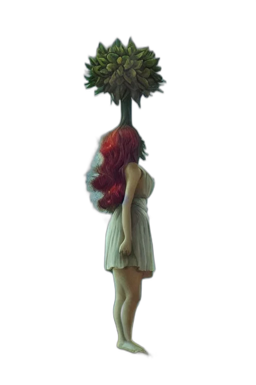 tree, crown, hair, dress transparent PNG cut-out