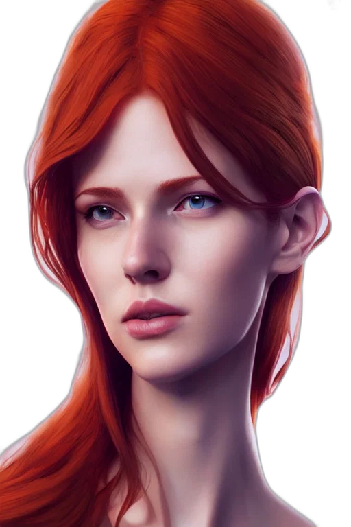 face, photorealistic, fantasy art, 3d render transparent PNG cut-out