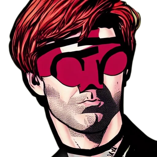 face, mask, comic book art, cartoon transparent PNG cut-out