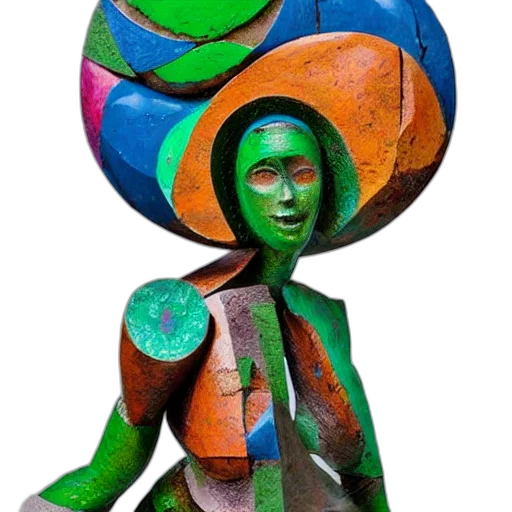 hat, mask, jewelry, staff transparent PNG cut-out