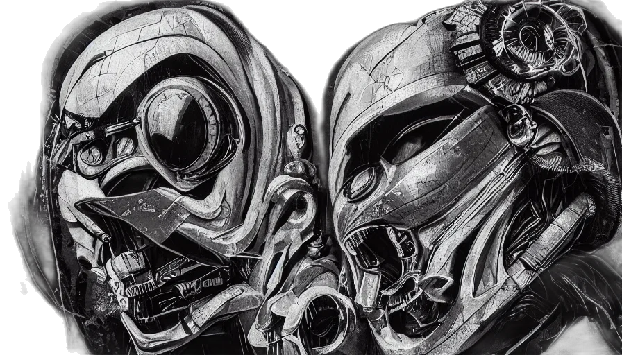 mask, face, concept art, pencil sketch transparent PNG cut-out