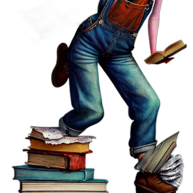 staff, jacket, hat, robot transparent PNG cut-out