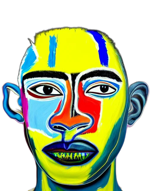 face, mask, staff, robot transparent PNG cut-out