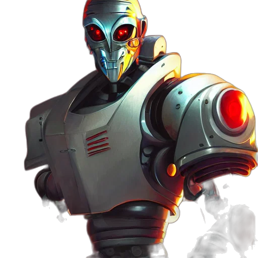 robot, mask, concept art, cyberpunk transparent PNG cut-out