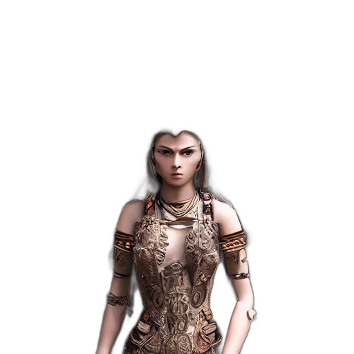 dress, robot, staff, jewelry transparent PNG cut-out