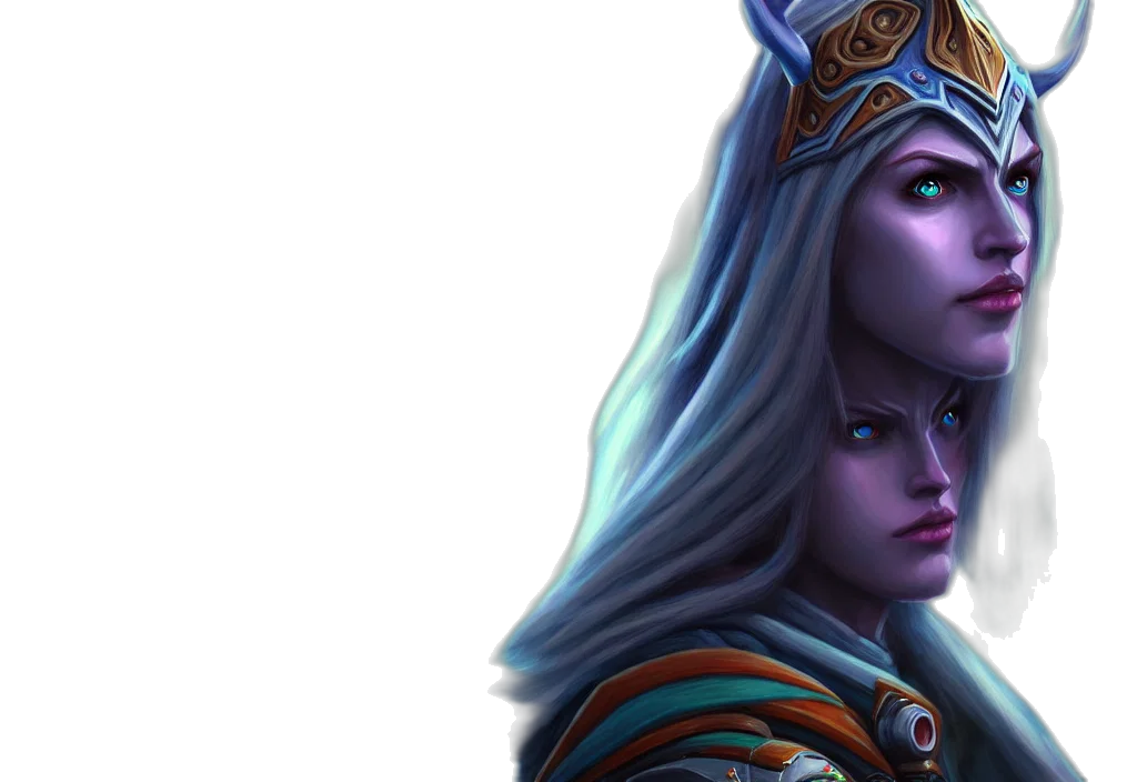 face, fantasy art, concept art, 3d render transparent PNG cut-out