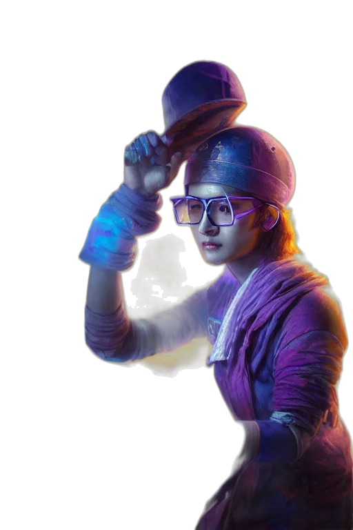 staff, hat, concept art, cyberpunk transparent PNG cut-out