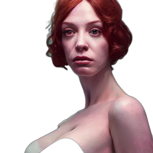 dress, face, concept art, photorealistic transparent PNG cut-out