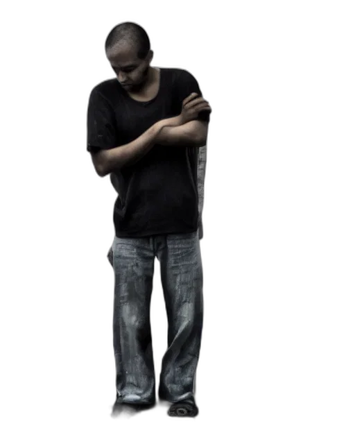 staff, jacket, shoes, weapon transparent PNG cut-out
