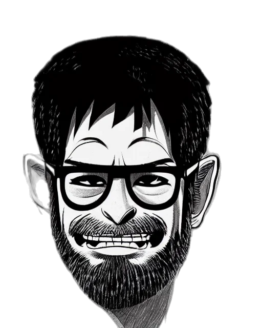 face, staff, cartoon, comic book art transparent PNG cut-out
