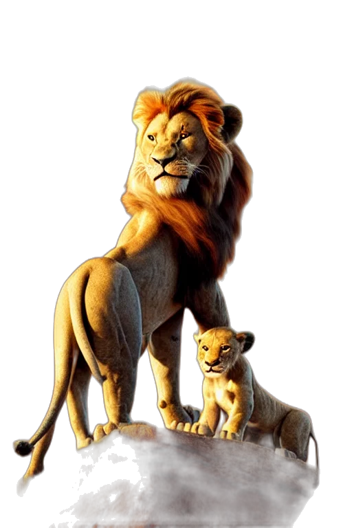 crown, animal, concept art, 3d render transparent PNG cut-out