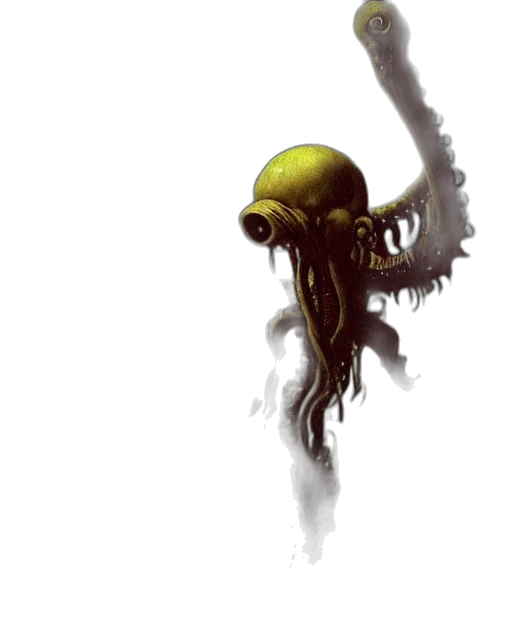 creature, mask, staff, hair transparent PNG cut-out