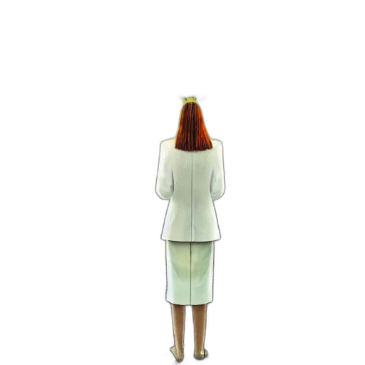 dress, staff, jacket, robot transparent PNG cut-out