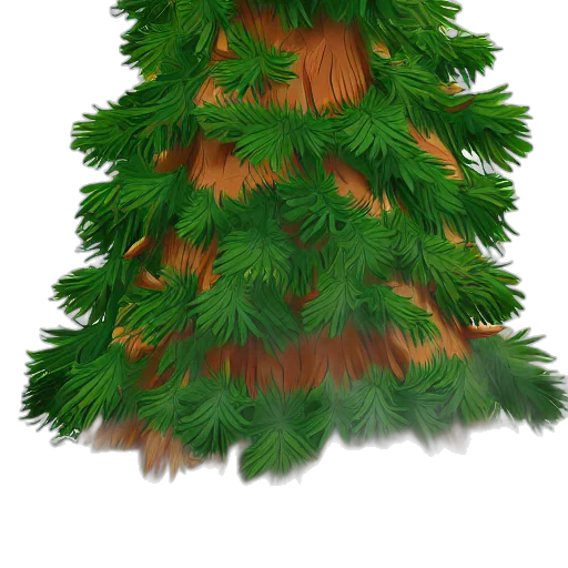 tree, dress, hair, 3d render transparent PNG cut-out