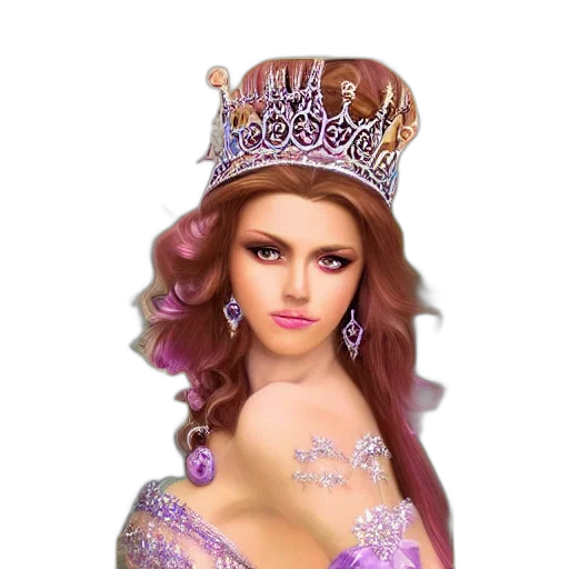 crown, jewelry, fantasy art, photorealistic transparent PNG cut-out