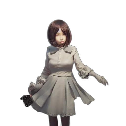 dress, staff, creature, robot transparent PNG cut-out