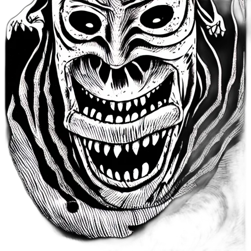 mask, face, creature, jacket transparent PNG cut-out