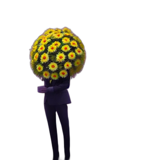 flower, hat, umbrella, staff transparent PNG cut-out