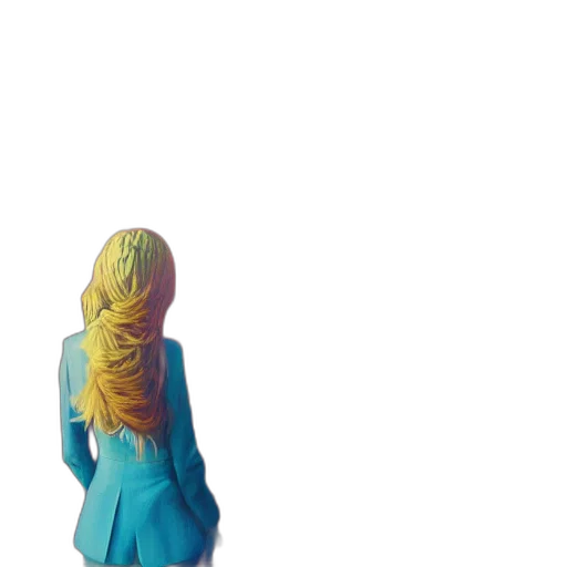 dress, hair, jacket, robot transparent PNG cut-out