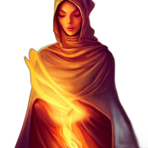 dress, staff, mask, fantasy art transparent PNG cut-out