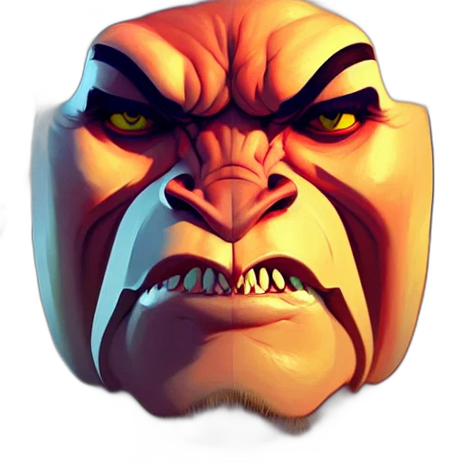 face, mask, concept art, 3d render transparent PNG cut-out