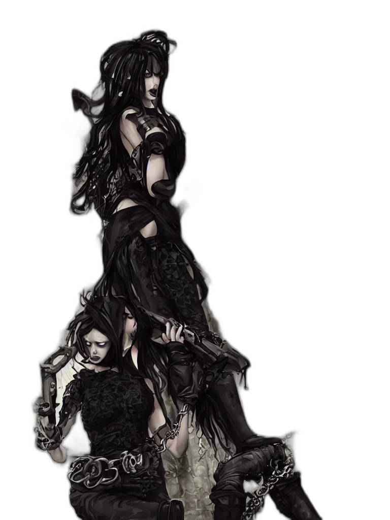 dress, staff, weapon, dragon transparent PNG cut-out
