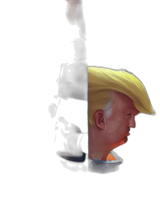 crown, hat, robot, weapon transparent PNG cut-out