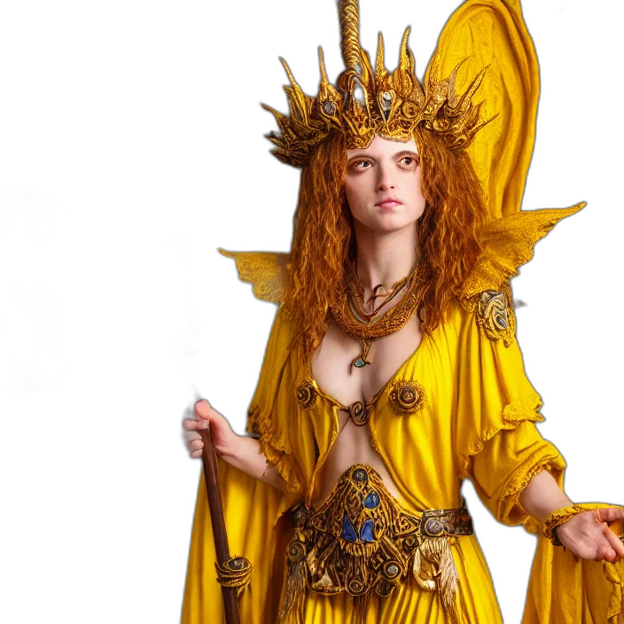 fantasy art, concept art, golden, photograph transparent PNG cut-out